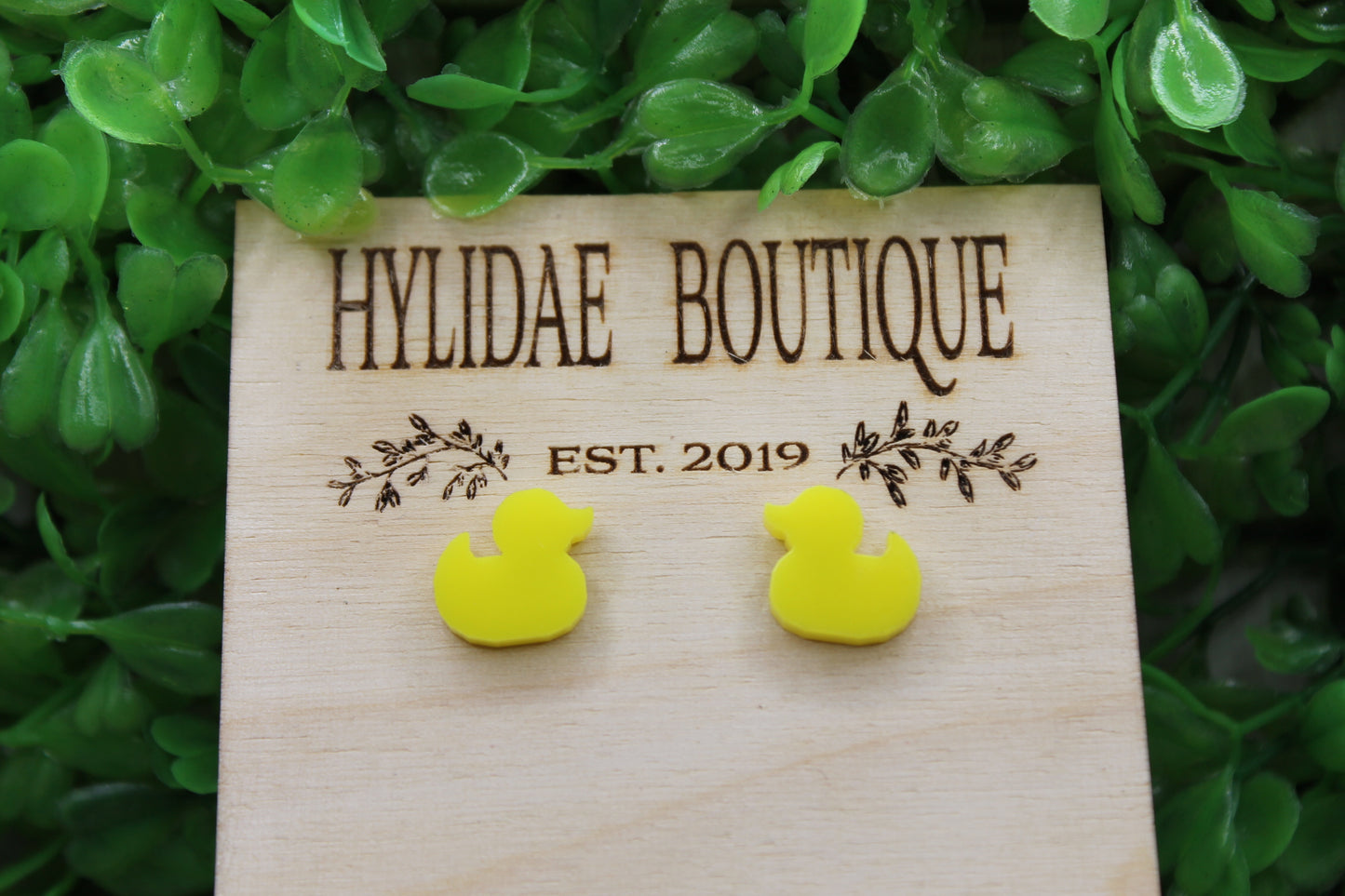 Yellow Ducks Stud Earrings