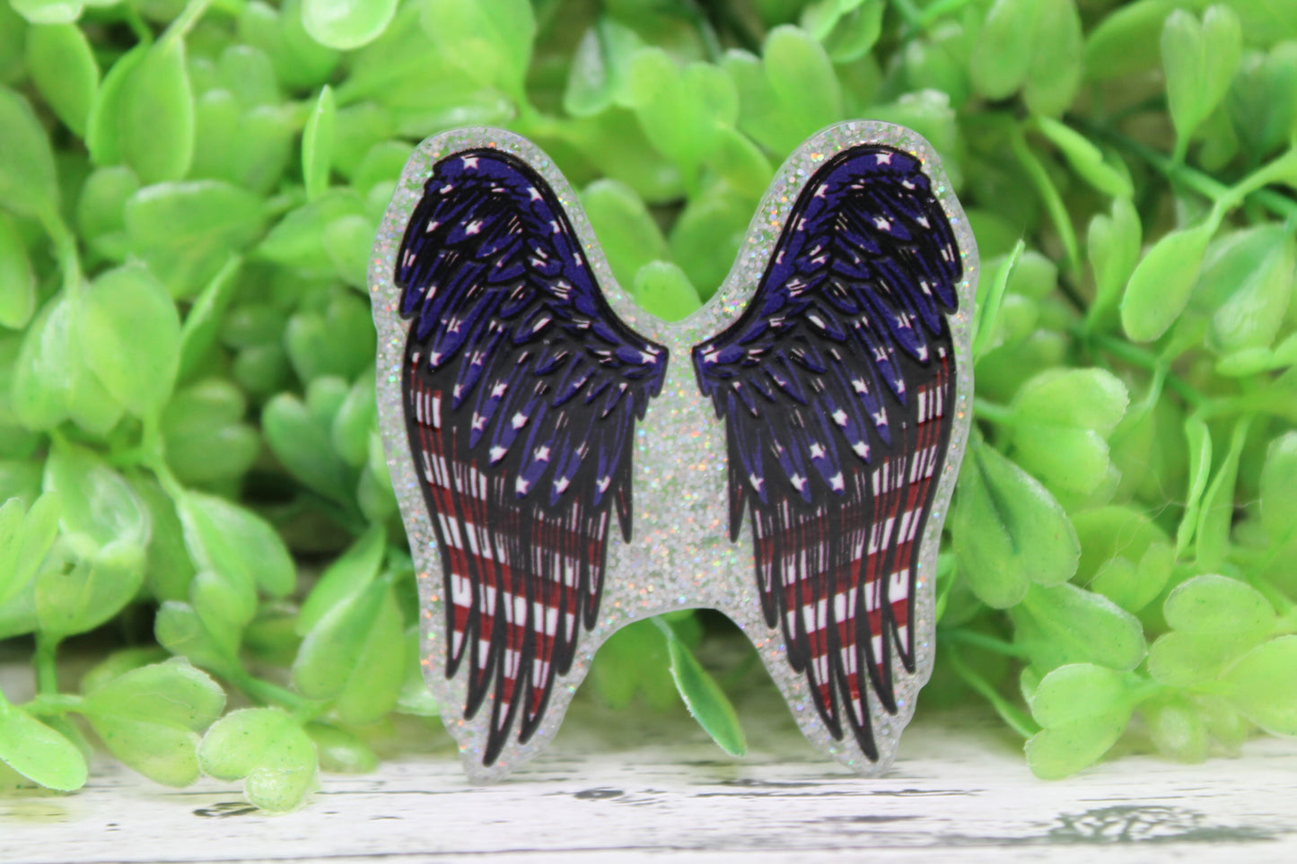 American Flag Wings Badge Reel