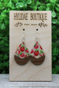 Apples Split Teardrop Dangle Earrings