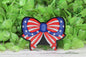 American Flag Bow on Black Badge Reel