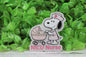 NICU Nurse White Dog Badge Reel