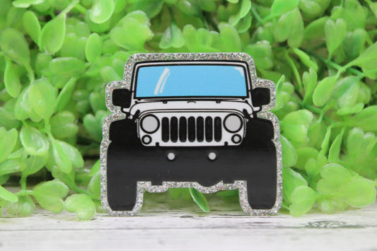 White Jeep Badge Reel