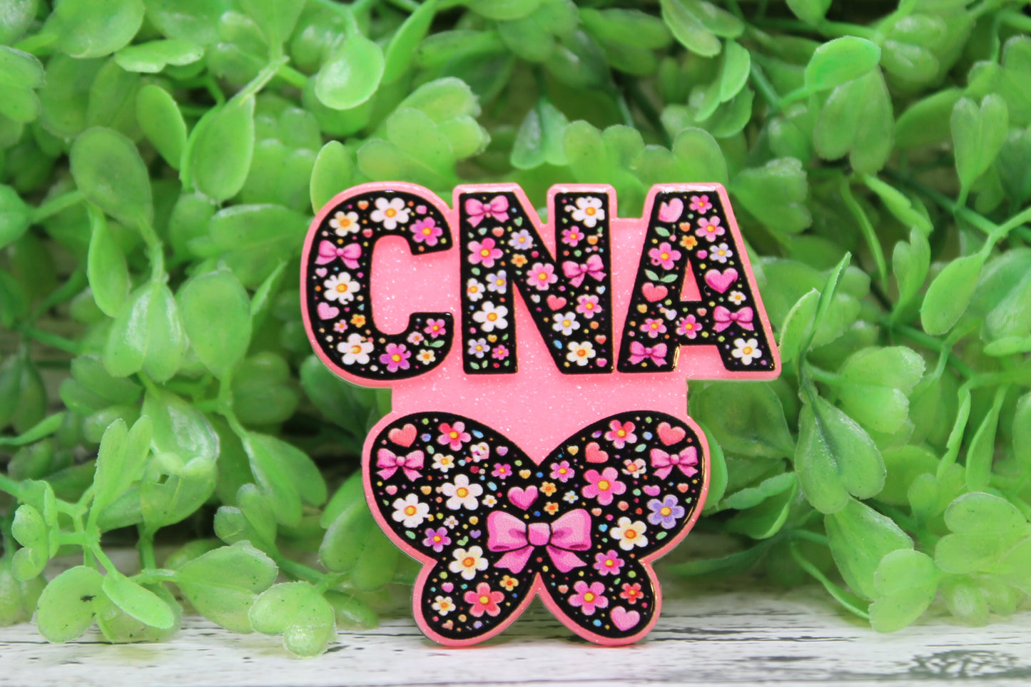 CNA Floral Butterfly Badge Reel