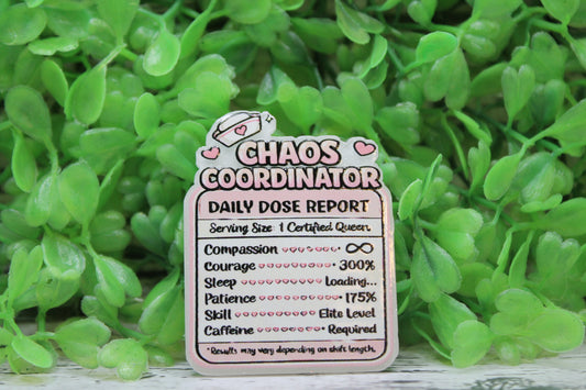 Chaos Coordinator Nurse CNA RN LPN Badge Reel