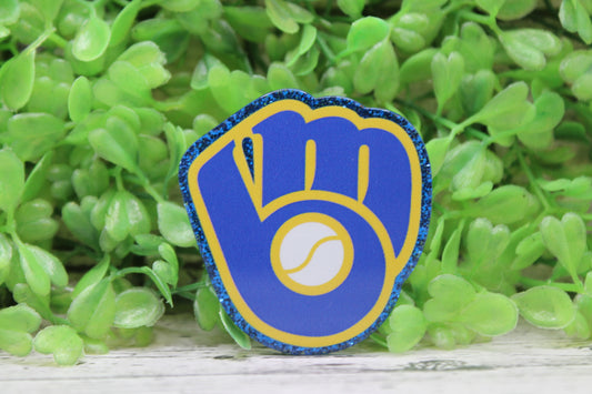 Brewers Baseball Mitt Badge Reel