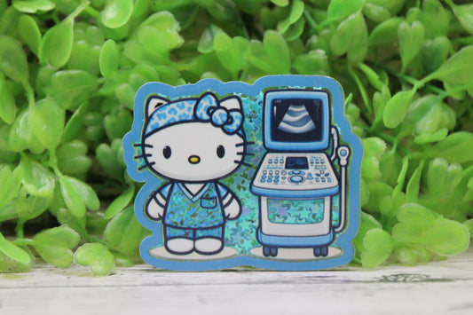 Sonograph Cat Shaker Badge Reel