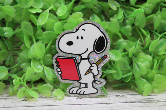 White Dog & Book Badge Reel