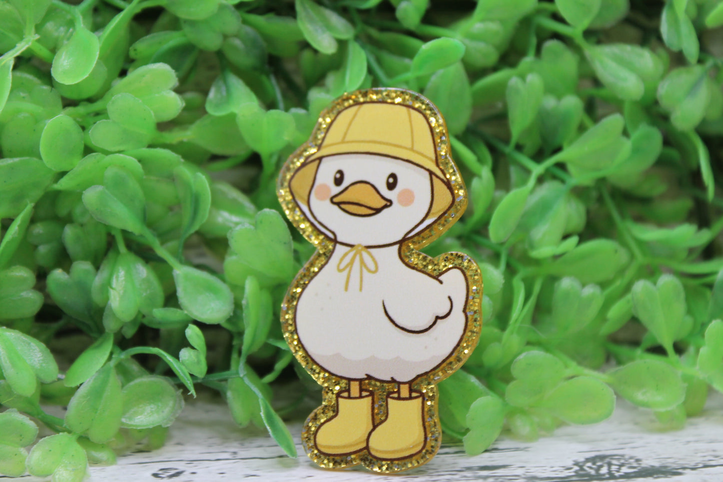 Duck in Rain Suit Badge Reel
