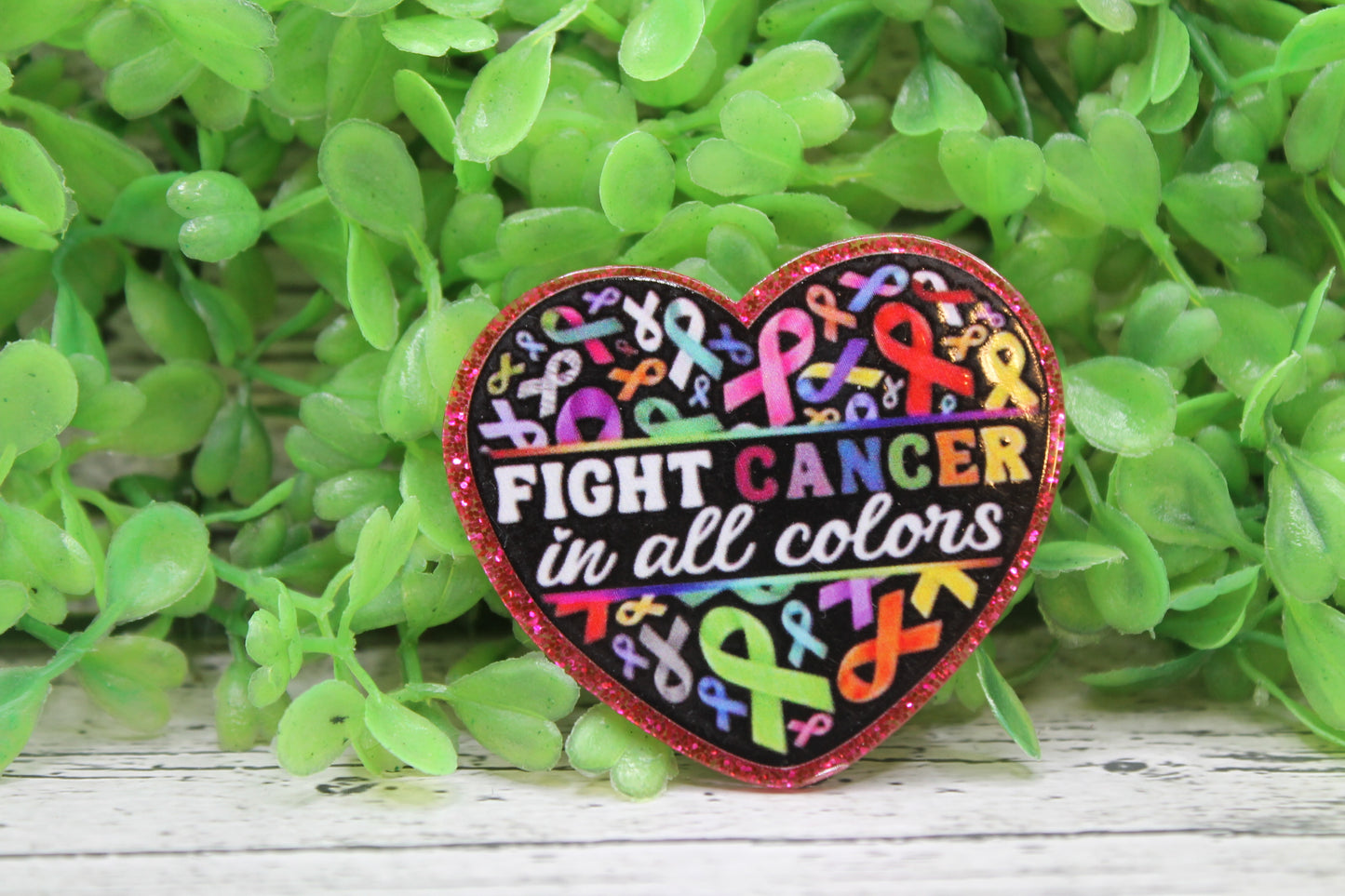 Fight Cancer Heart Badge Reel