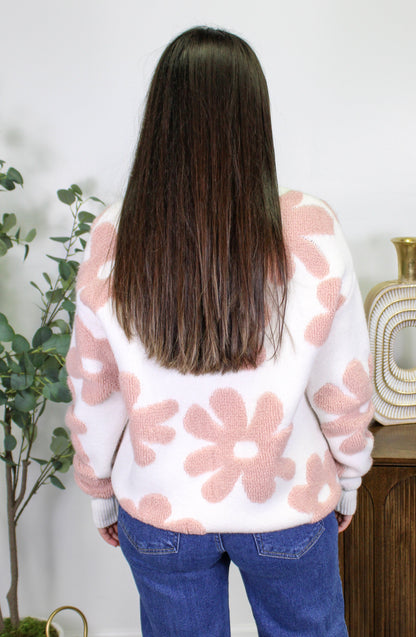 Pink Flower Sweater October.