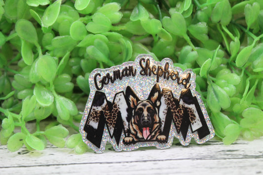 German Shepherd MOM Badge Reel