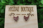 Brown Glitter Chickens Stud Earrings