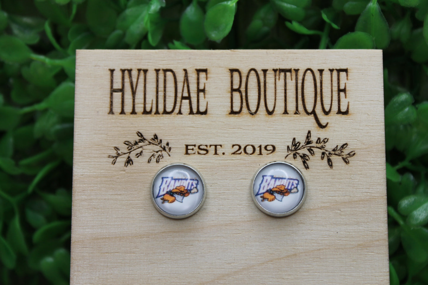 Buffalo Bandits - Lacrosse Glass Stud Earrings