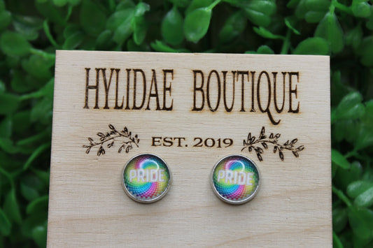 PRIDE - Color Burst Glass Stud Earrings