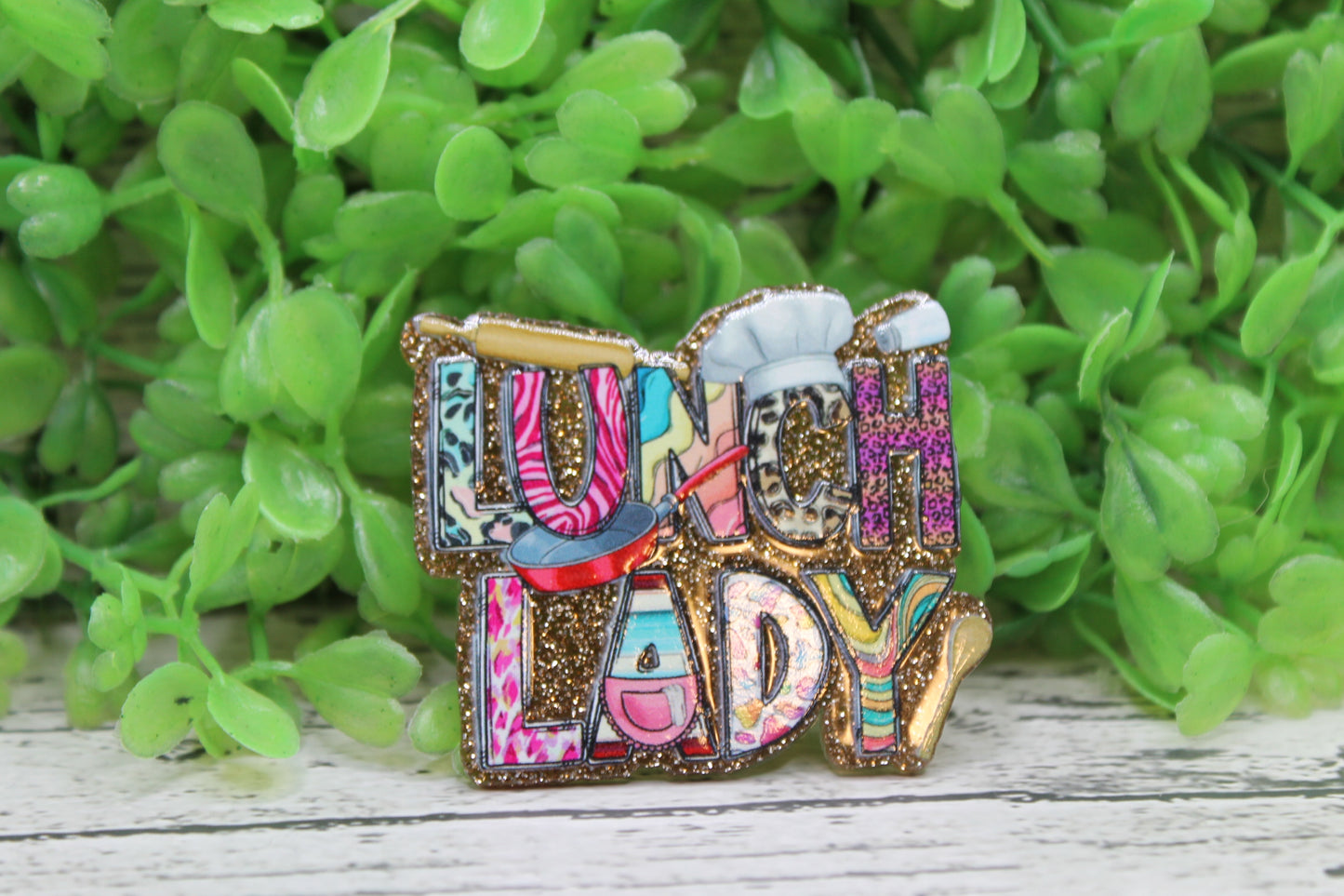 Lunch Lady Badge Reel