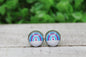 ; Your Story Isn't Over Rainbow Glass Stud Earrings