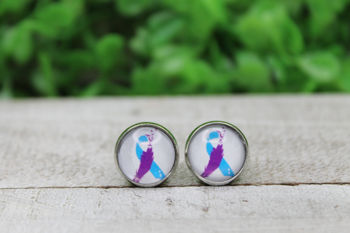 Angel - Suicide Glass Stud Earrings