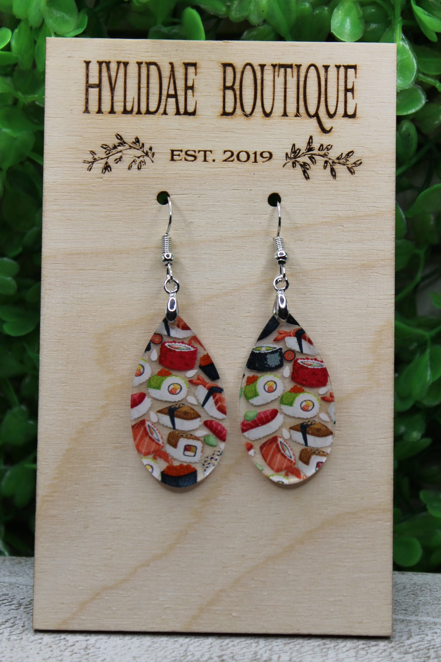 Sushi Teardrop Dangle Earrings