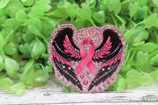 Breast Cancer Awareness Wings Badge Reel