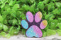 Colorful Paw Print Badge Reel