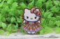 Leopard Dress Cat Badge Reel