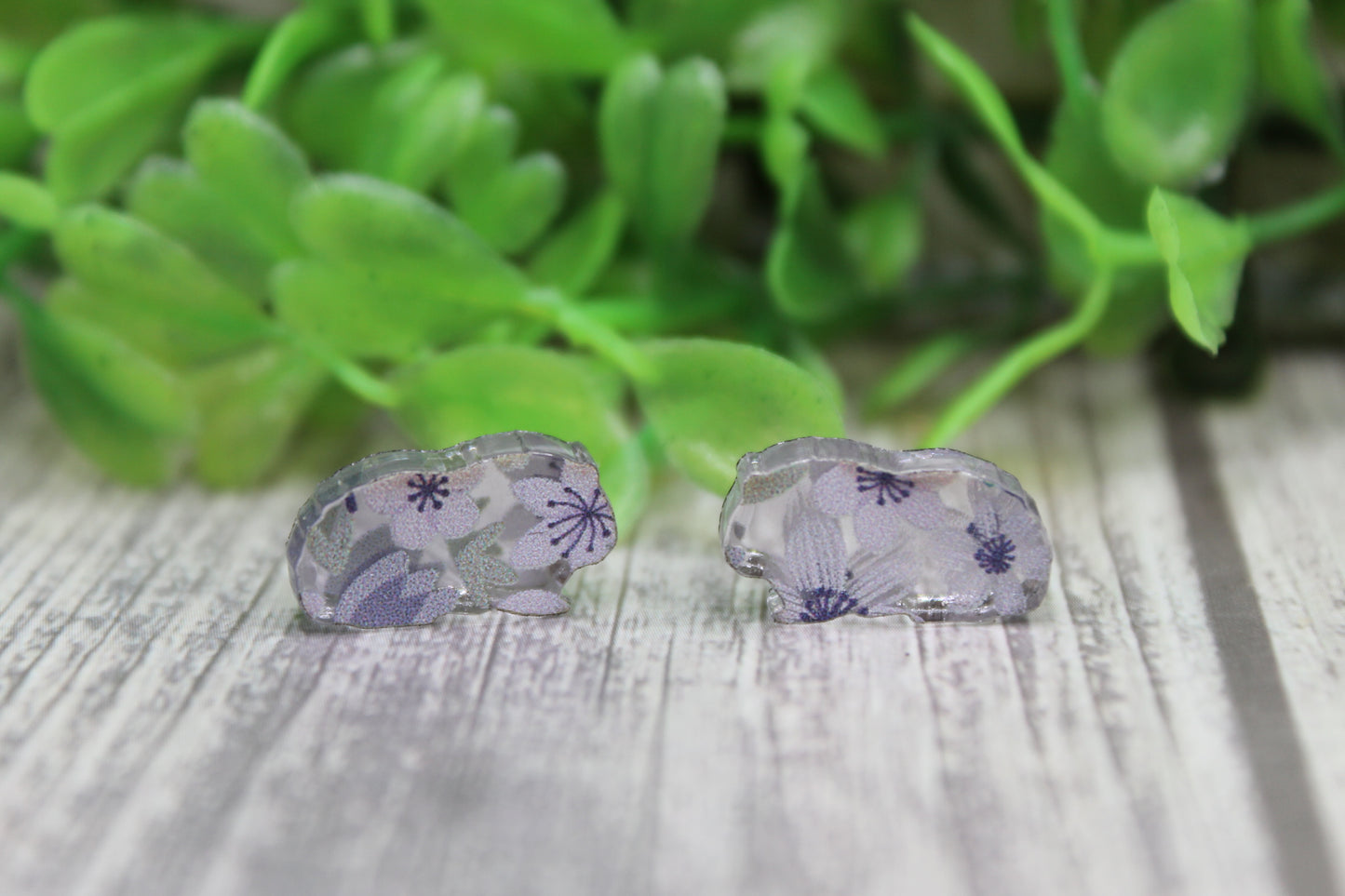 Floral Guinea Pigs Stud Earrings