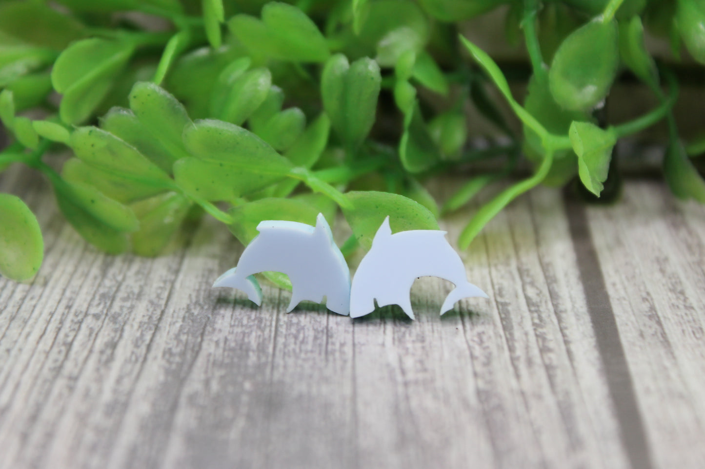 Blue Sharks Stud Earrings