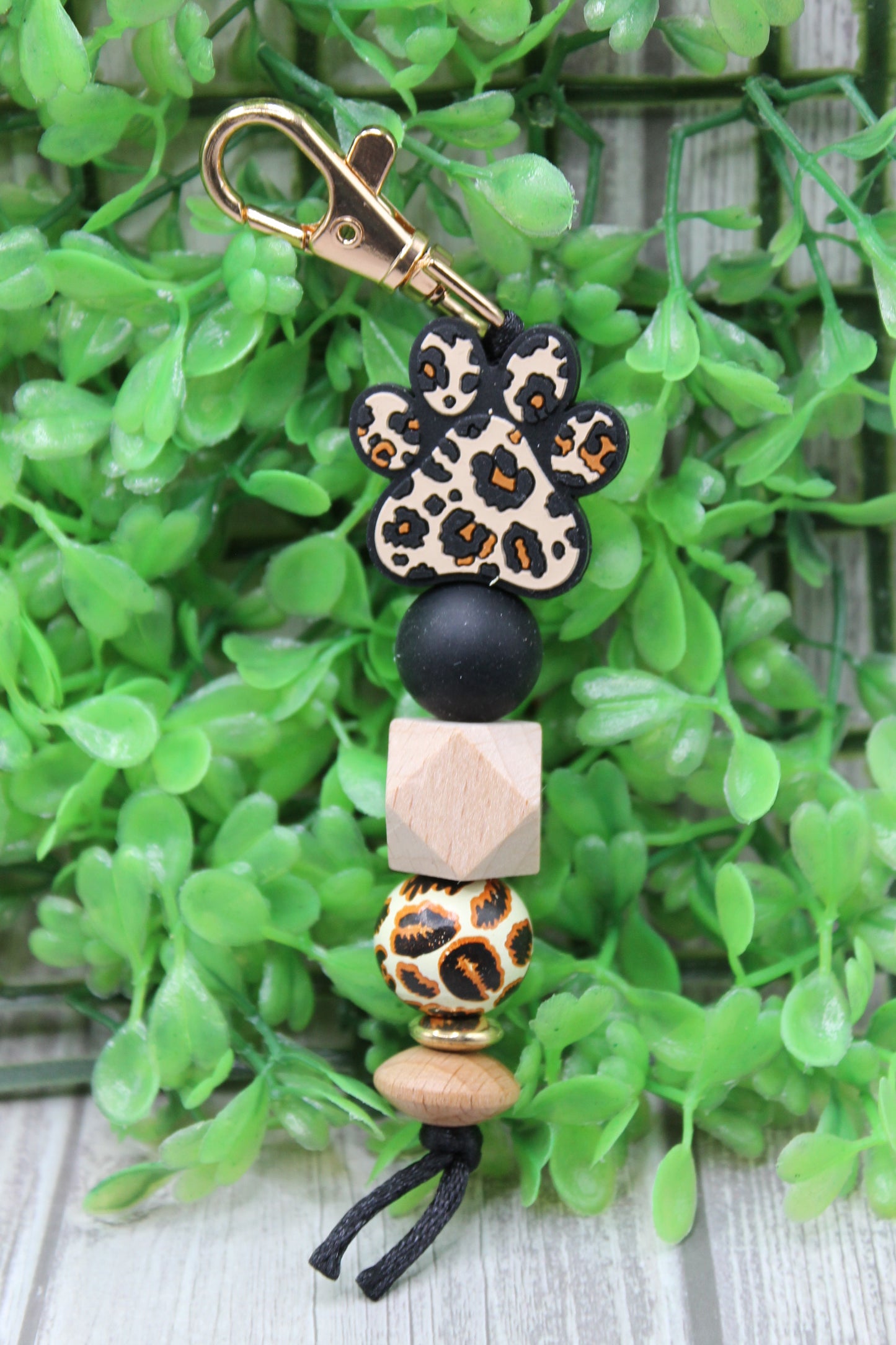 Brown Leopard Paw Print  • Keychain