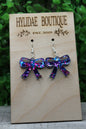 Confetti Croquette Bows Dangle Earrings