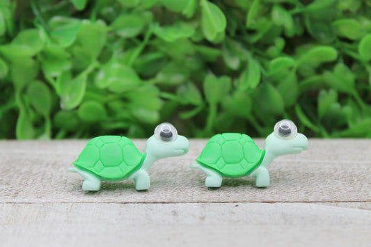 Turtle Google Eye Stud Earrings