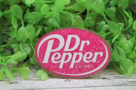 Dr Pepper Pink Oval Badge Reel