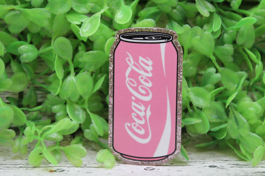 Pink Cola Can Badge Reel