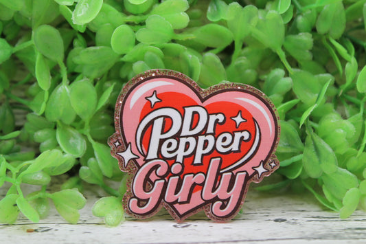 Dr Pepper Girly Heart Badge Reel
