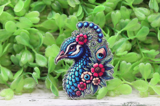Beautiful Peacock Badge Reel