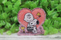 Heart with CB & White Dog Badge Reel