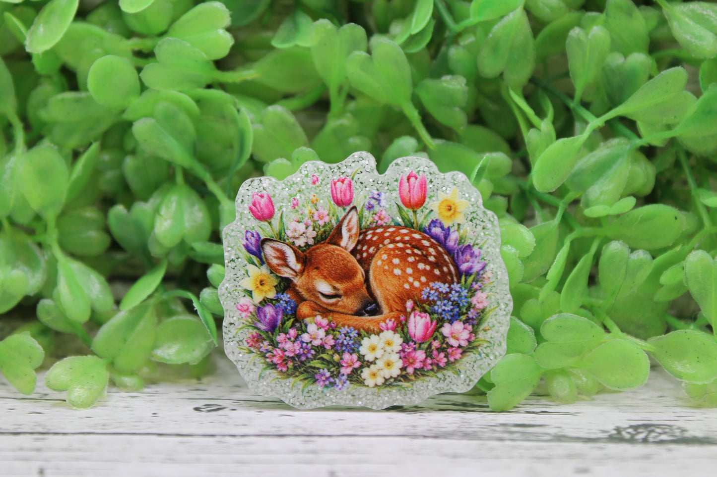 Floral Fawn Badge Reel