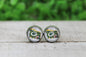 Green Bay Cheese Wedge Glass Stud Earrings