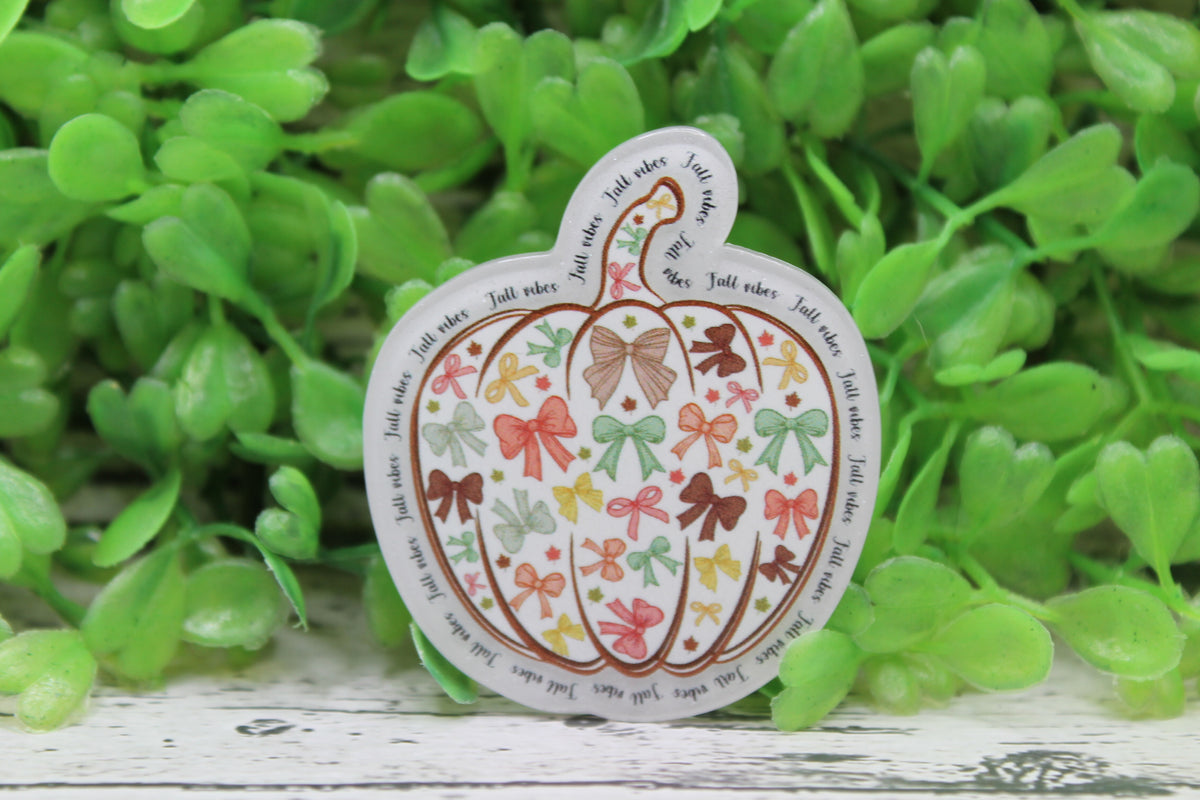 Pumpkin with Bows Badge Reel