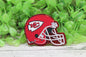 KC Chiefs Red Helmet on Red Glitter Badge Reel
