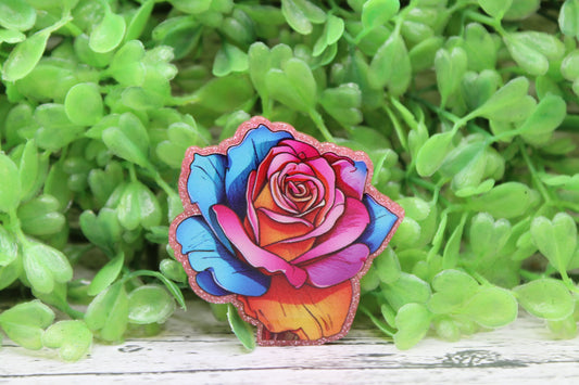 Colorful Rose Badge Reel