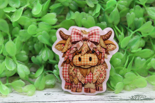 Patterned Cow Badge Reel