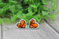 Basketball Hearts Stud Earrings