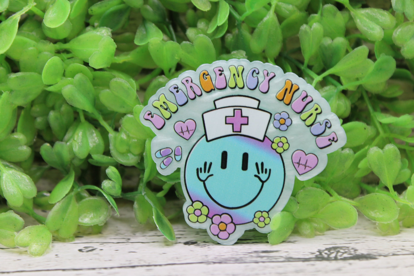 Emergency Nurse Smiley Badge Reel