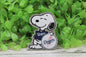 Dodgers Baseball White Dog Badge Reel