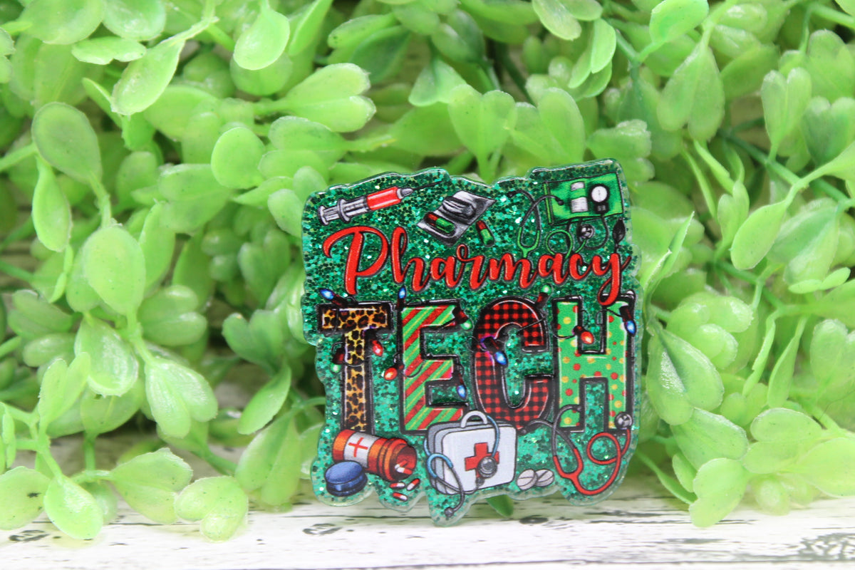 Pharmacy TECH Christmas Badge Reel