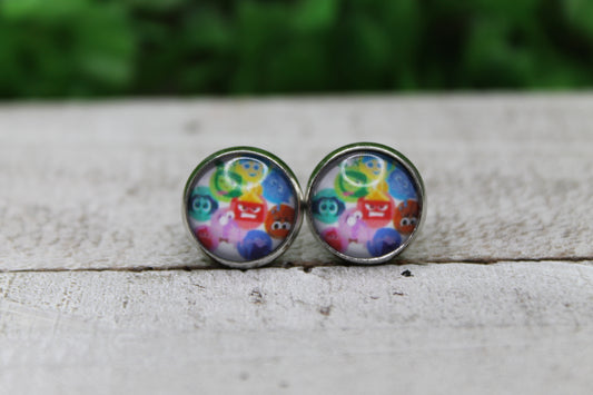 Inside Out Glass Stud Earrings