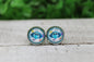 Envy Checkered Glass Stud Earrings