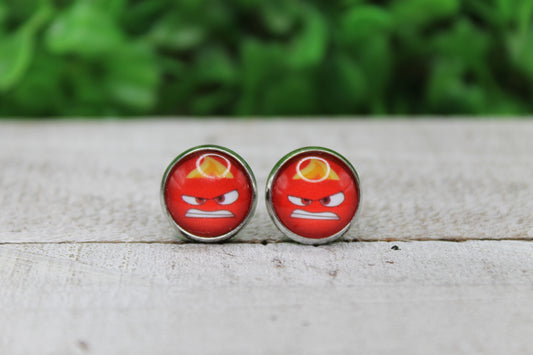 Anger Glass Stud Earrings