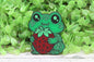 Frog with Strawberry 3D Badge Reel