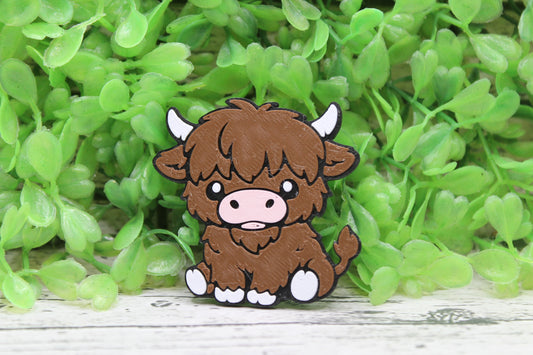 Highland Cow 3D Badge Reel